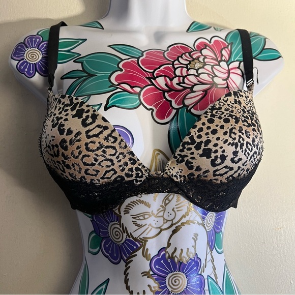 Maidenform Cheetah Print Bra with Lace - Picture 2 of 4